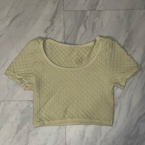 Free people intimately baby yellow crop top